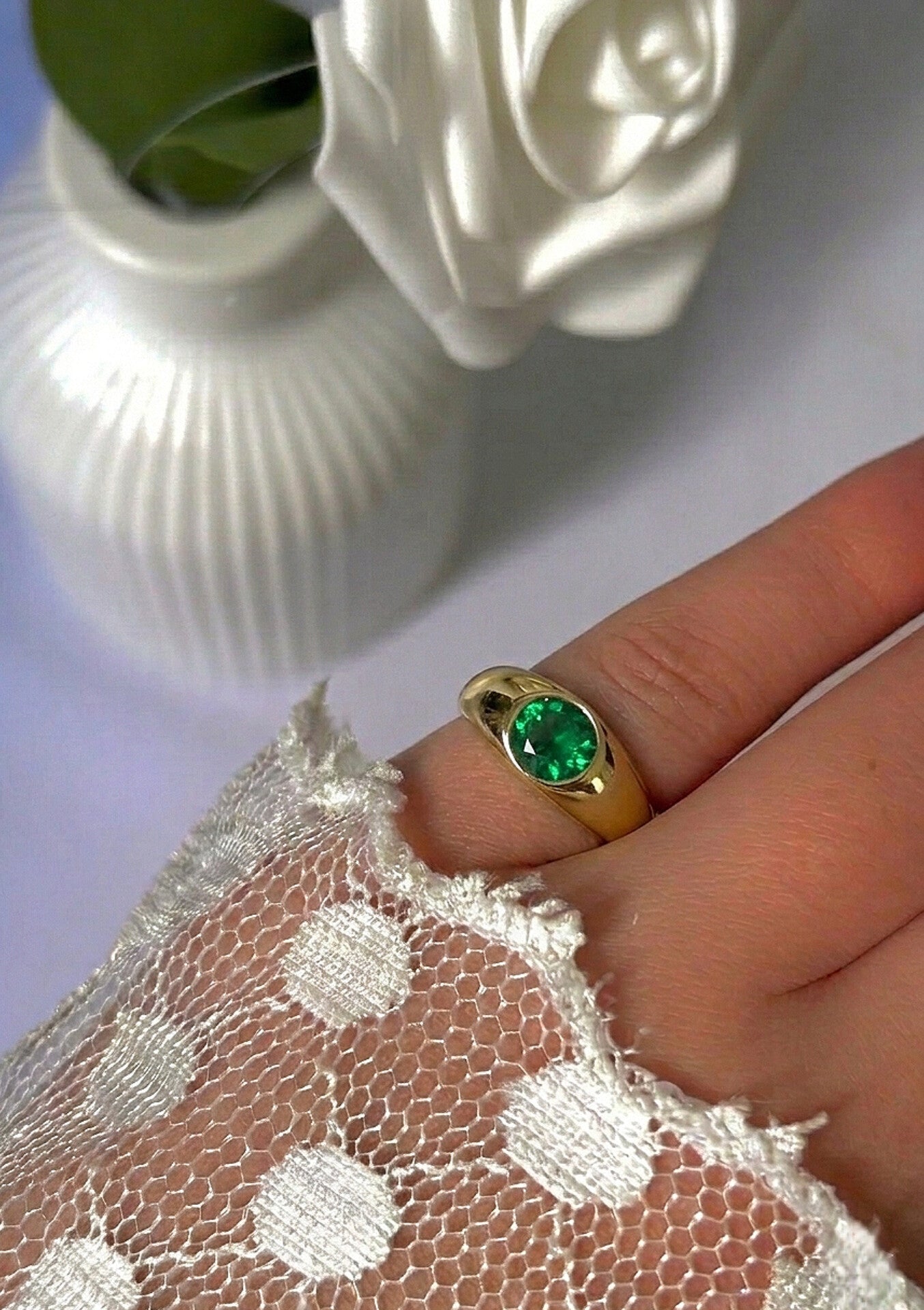 Radiant Gem Pinky Ring