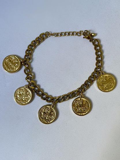 Vintage Sovereign Link Bracelet
