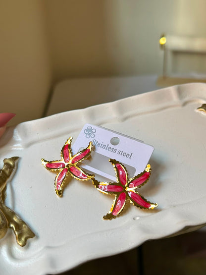 Tropical Starfish Stud Earrings