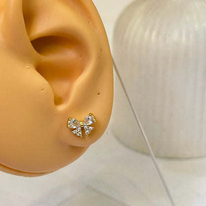 Charming Crystal Bow Piercing
