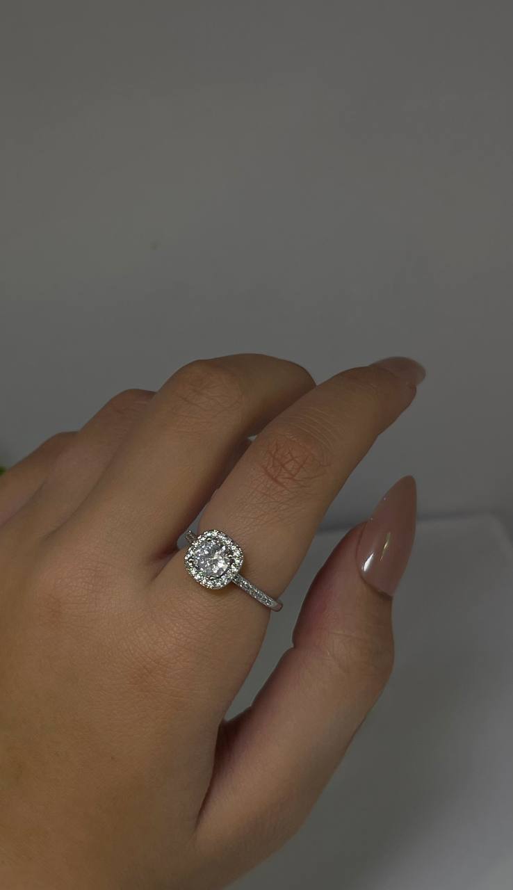 Silver Halo Ring