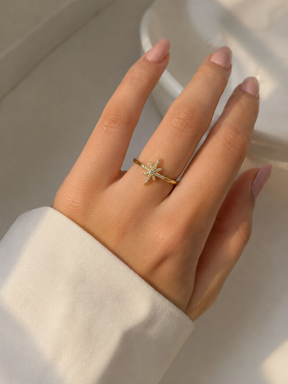Sparkling North Star Ring