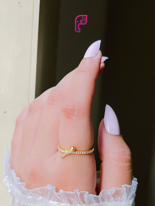 Gilded Knot Pave Ring