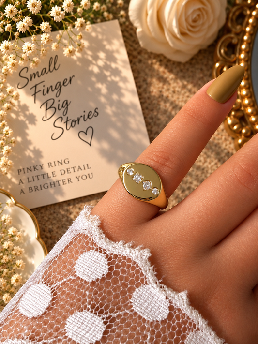 Geometric Glow Pinky Ring