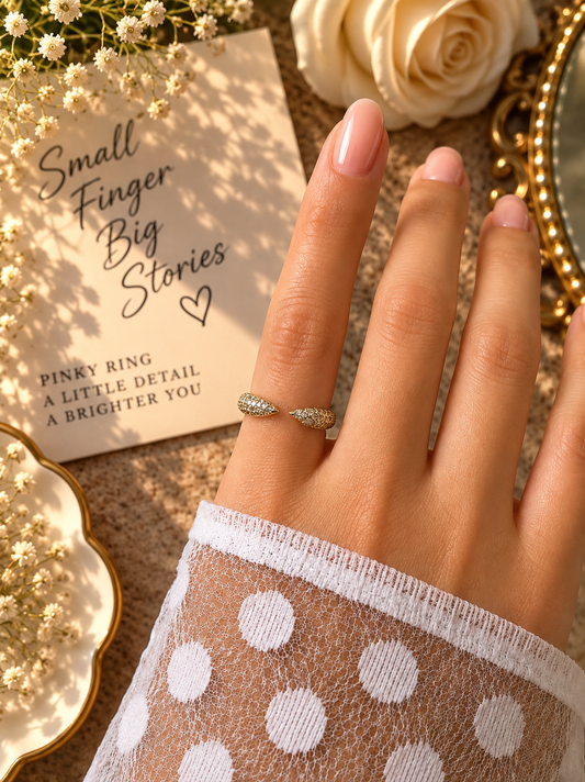Golden Glitz Pinky Ring