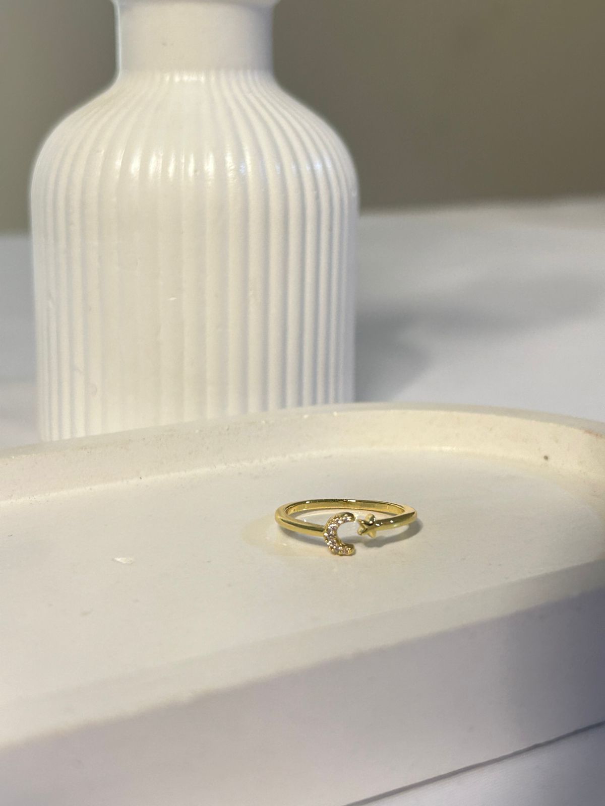 Shimmering Crescent Ring