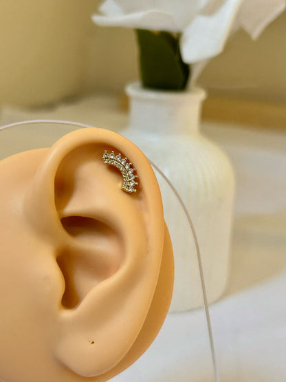 Shimmering Arch Crystal Piercing