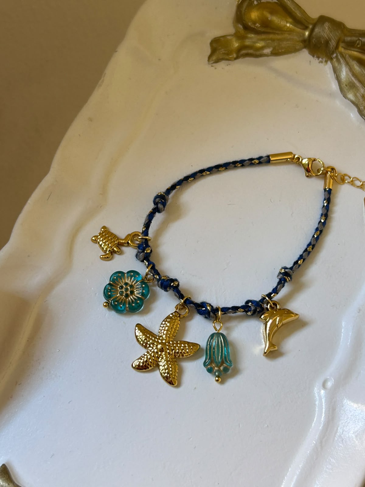 Ocean Tale Braided Charm Bracelet