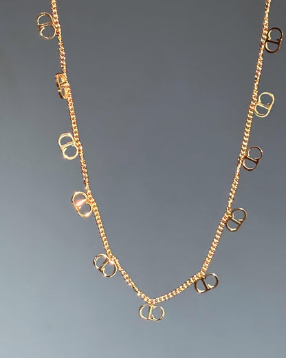 Twin Letter Dangle Necklace