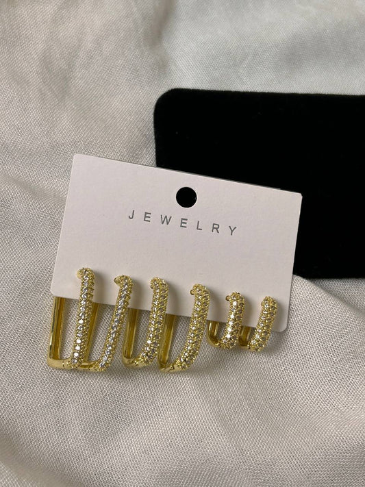 Radiant Square Zircon Earrings
