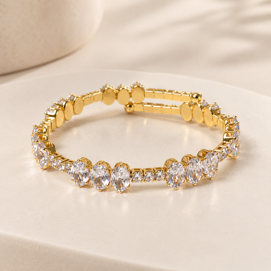 Sparkling Zircon Bangle