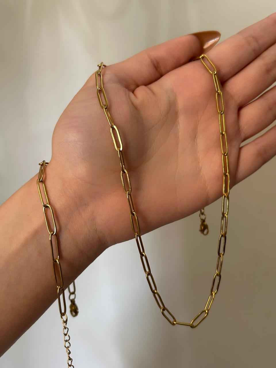 Gilded Paperclip Link Set