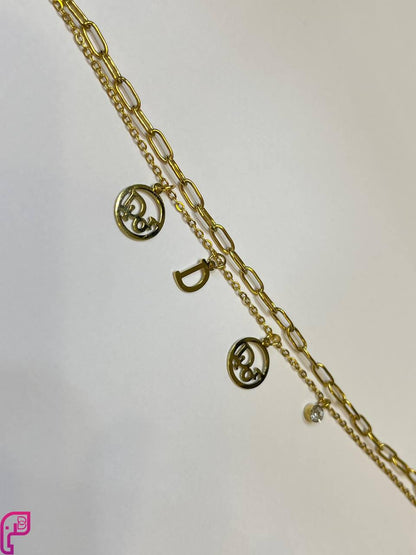Dainty Initial Drop Bracelet