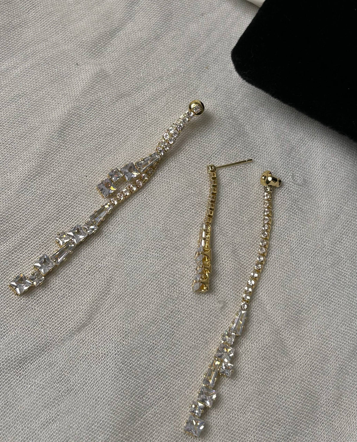Asymmetric Dazzling Long Drop Earrings