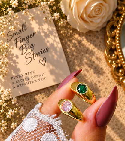 Radiant Gem Pinky Ring
