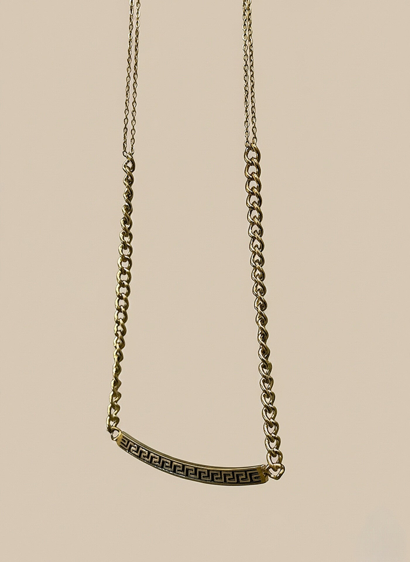 Grecian Gold Bar Necklace