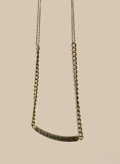 Grecian Gold Bar Necklace