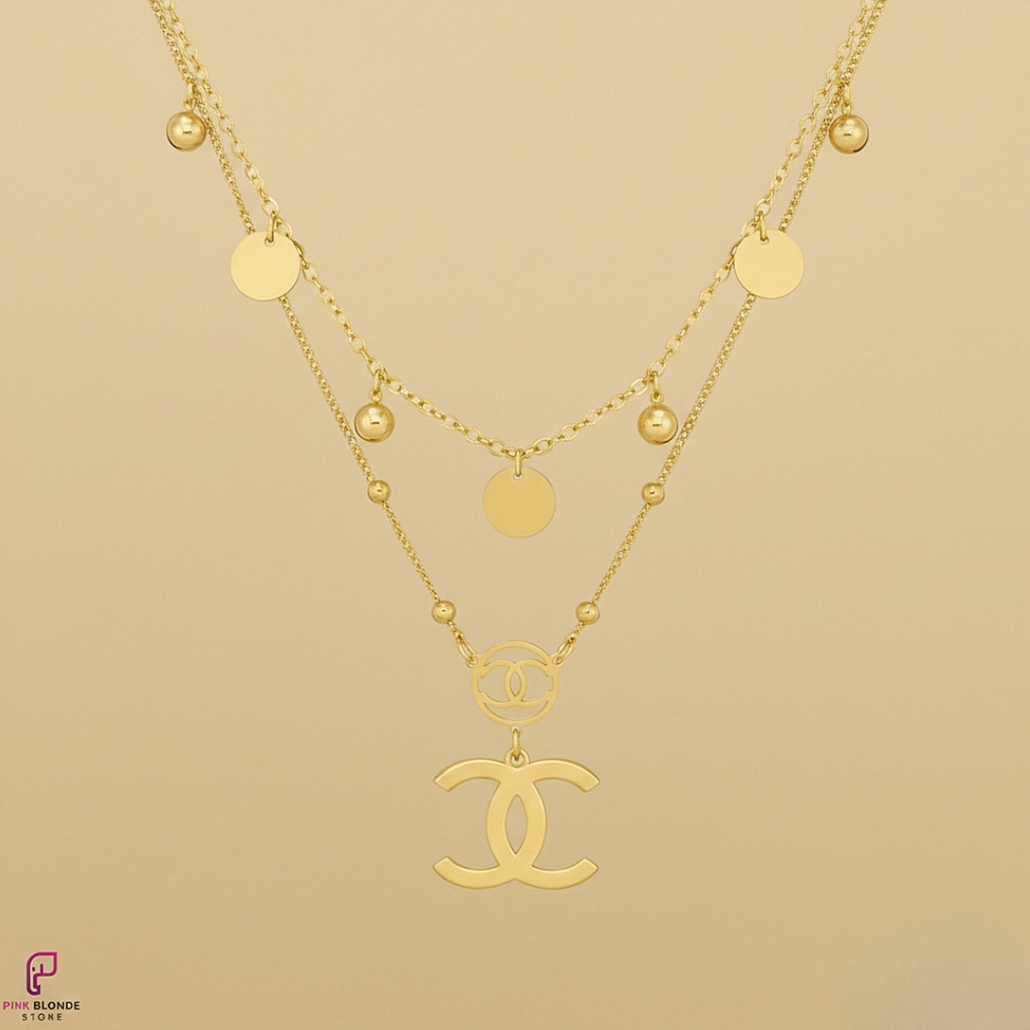 Elegant Layered Medallion Necklace