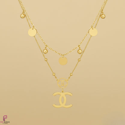 Elegant Layered Medallion Necklace