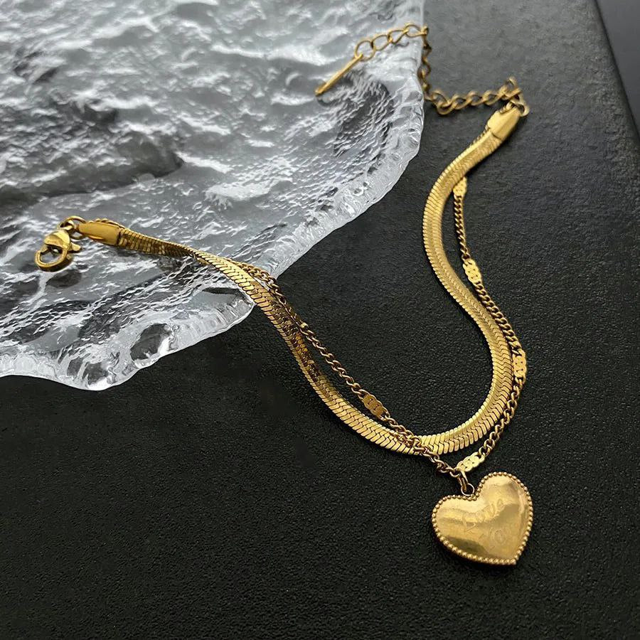 Layered Love Anklet