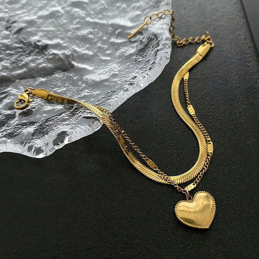 Layered Love Anklet