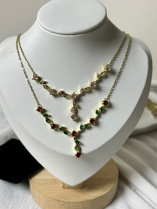 Graceful Tulip Crystal Necklace