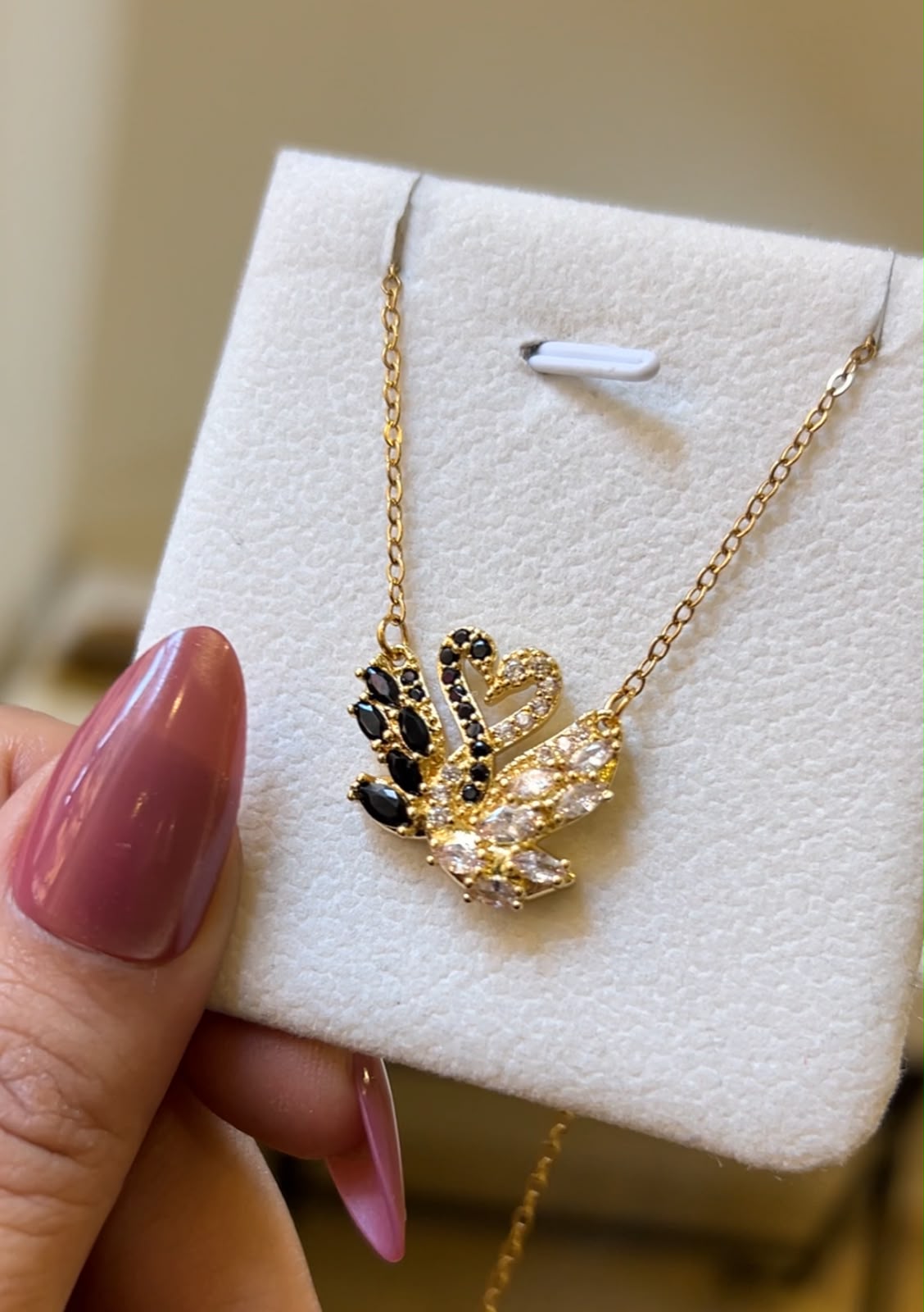 Midnight Swan Duo Necklace