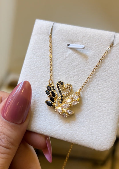 Midnight Swan Duo Necklace