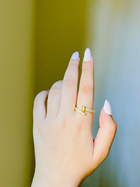 Paved Nail Ring