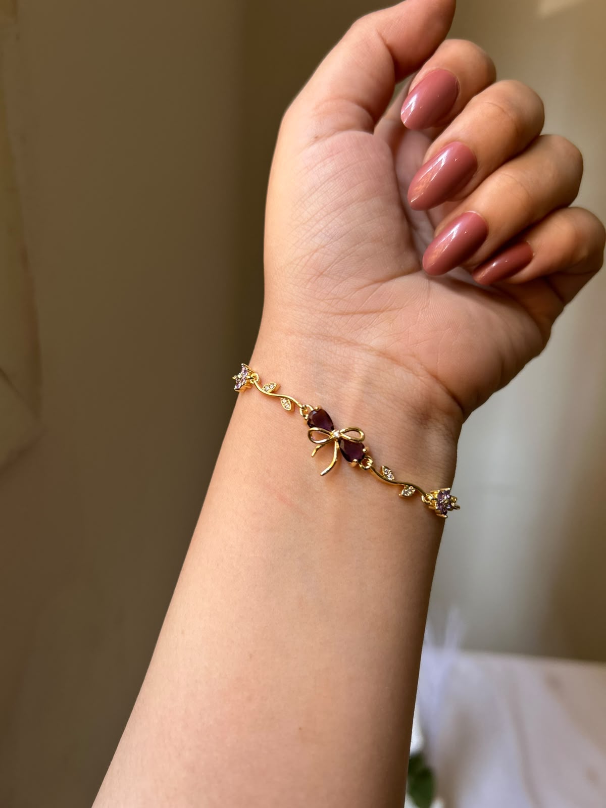 Colorful Ribbon Flower Bracelet