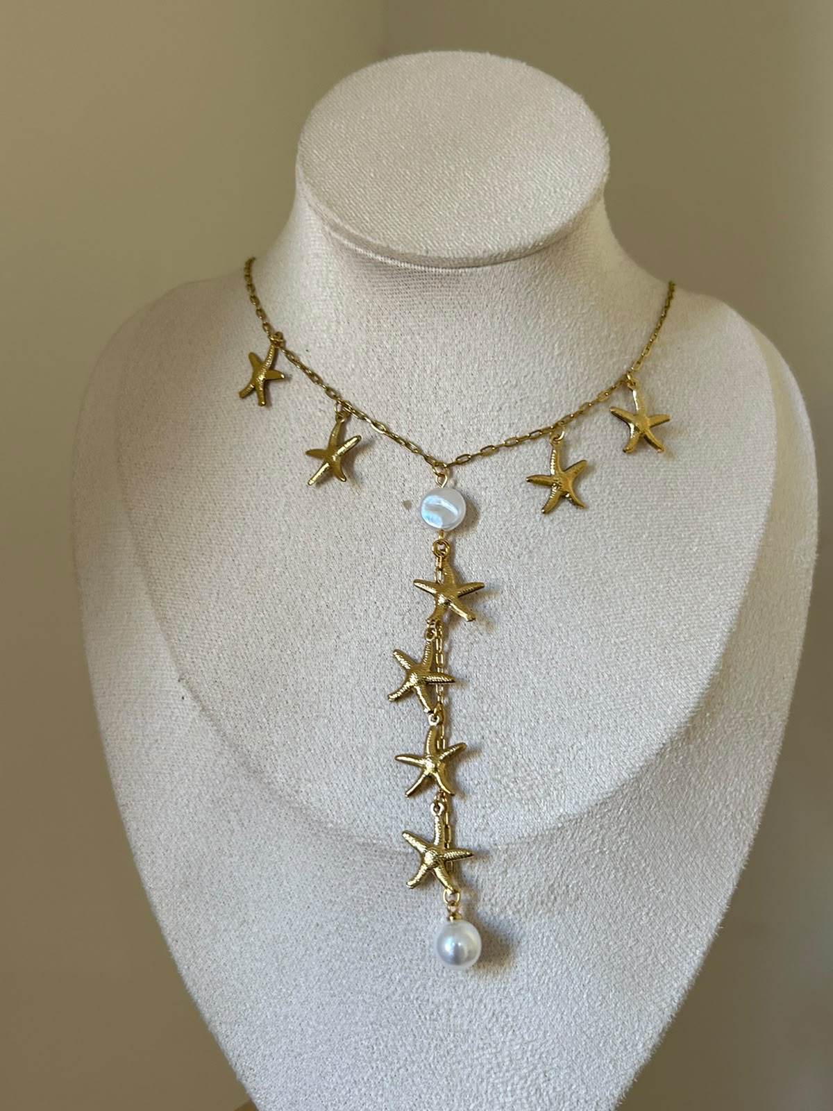Golden Starfish Jewelry Set