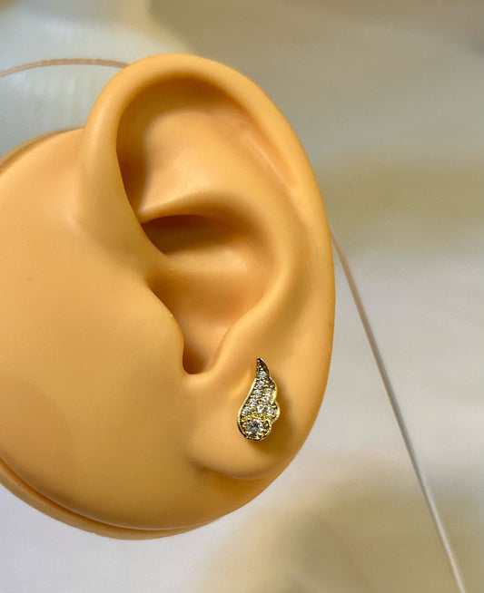 Dainty Crystal Wing Piercing