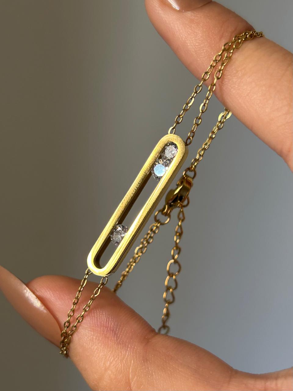 Floating Crystal Bar Bracelet