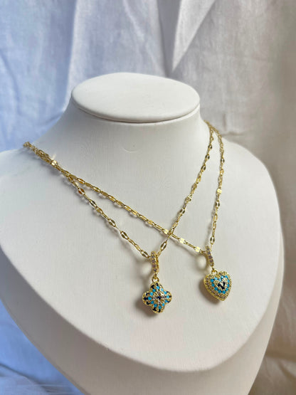 Turquoise Mosaic Pendant Necklace