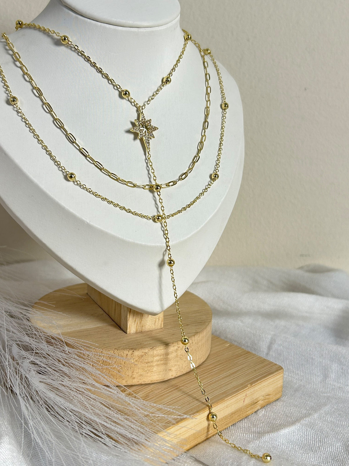Multi-Layer Starburst Y-Necklace