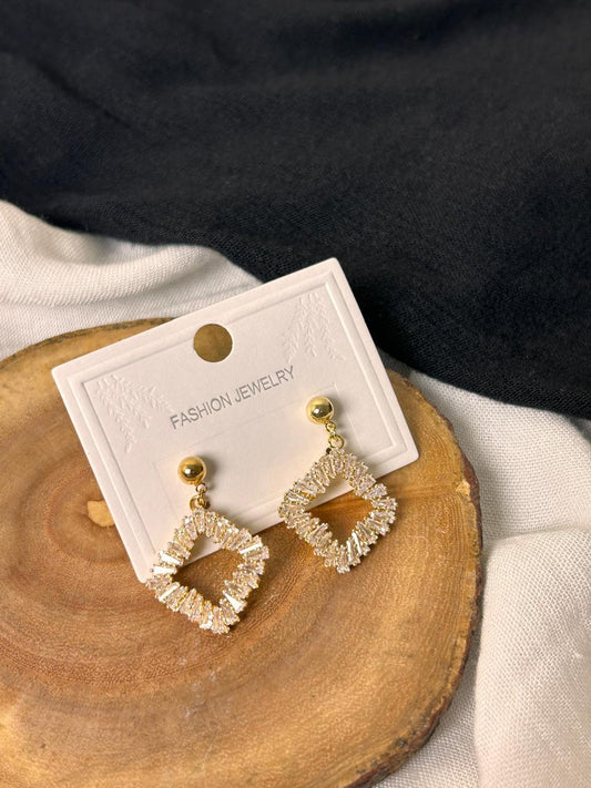 Sparkling Diamond Drop Earrings
