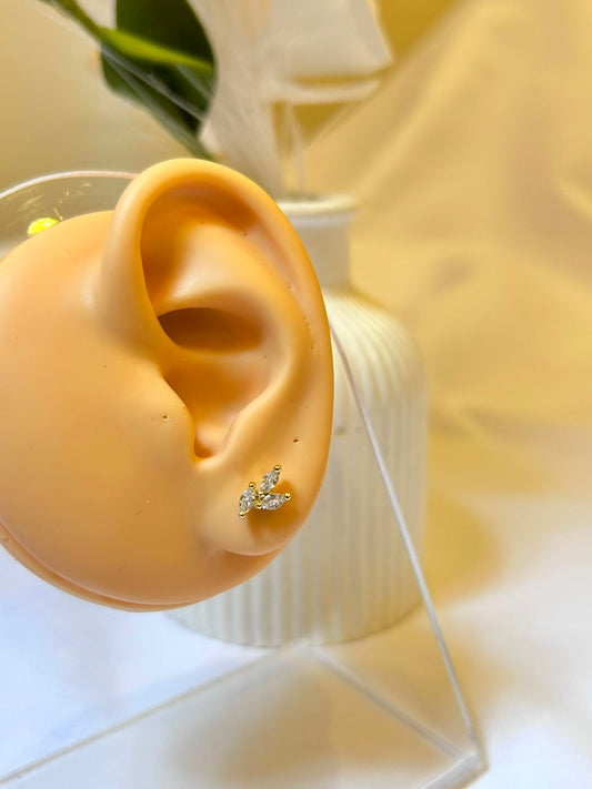 Marquise Leaf Cluster Piercing
