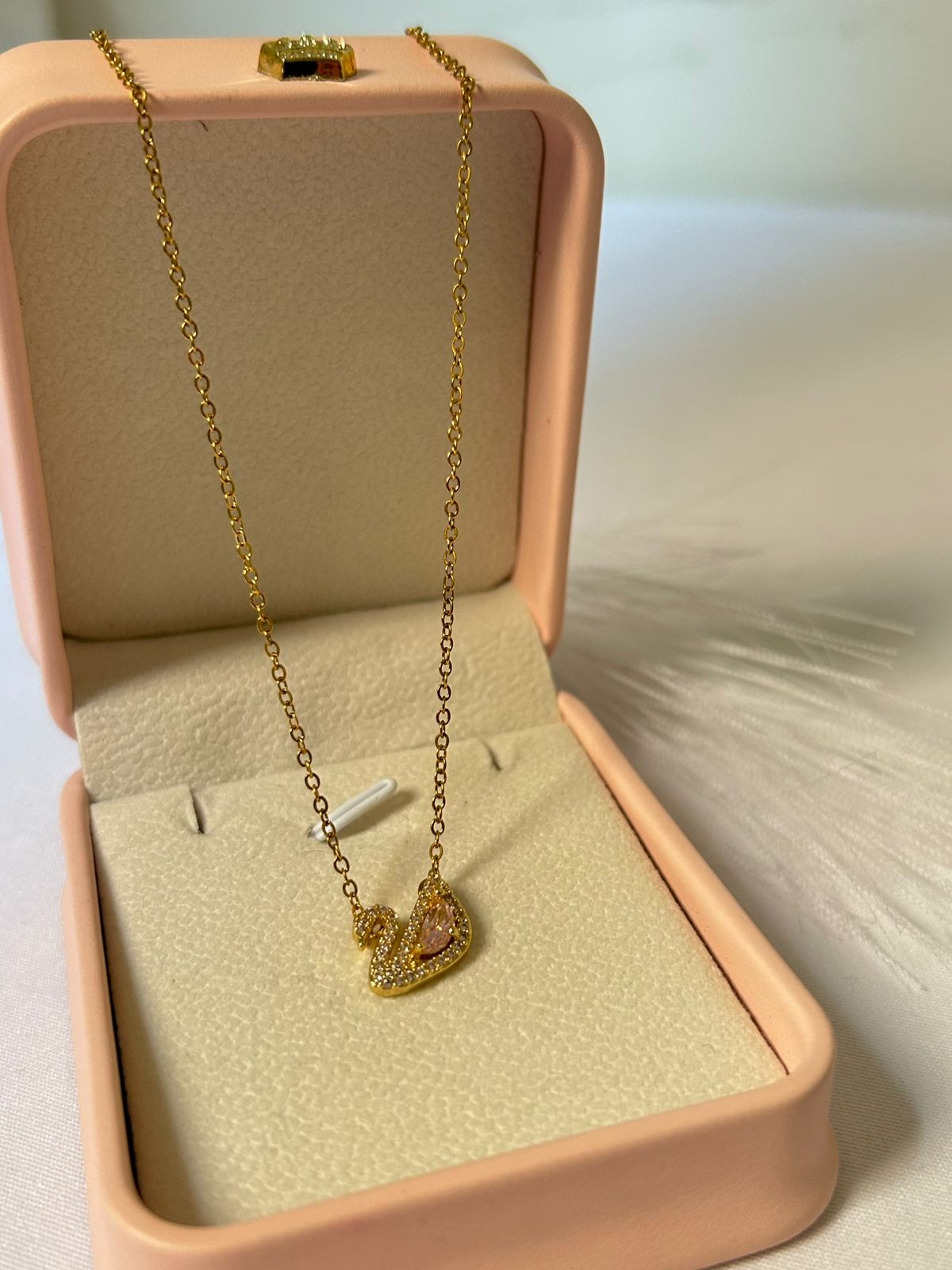 Elegant Crystal Swan Necklace