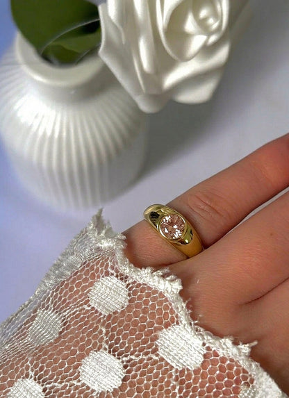 Radiant Gem Pinky Ring