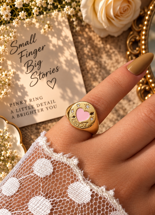 Pinky Love Signet Ring