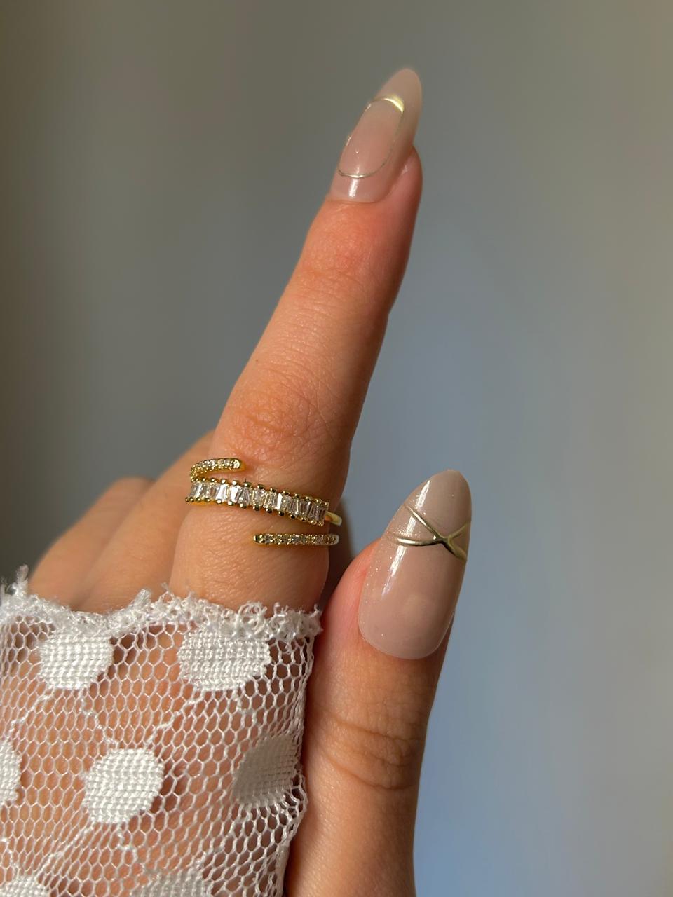 Crystal Wave Ring