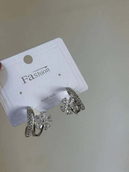 Sparkling Floral Ear Cuff
