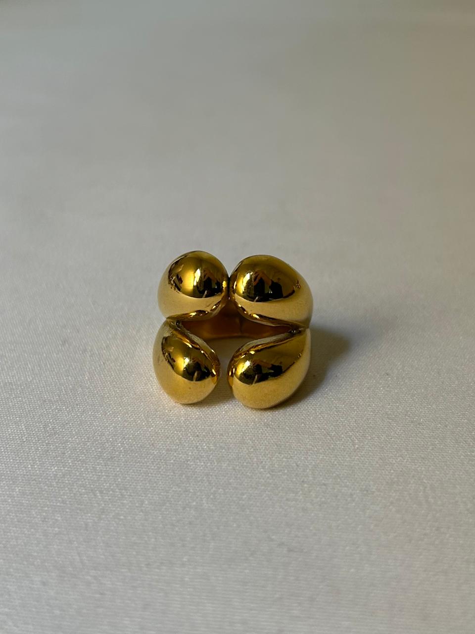 Golden Dew Statement Ring