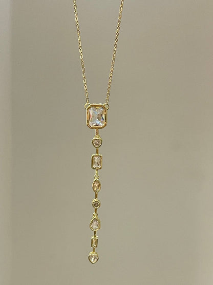 Radiant Crystal Drop Necklace