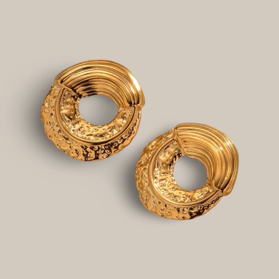 Golden Crescent Hoops