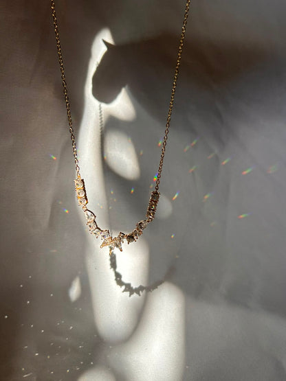 Radiant Zircon Cluster Necklace