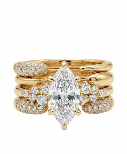 The Marquise Wings Luxury Zirconia Stack