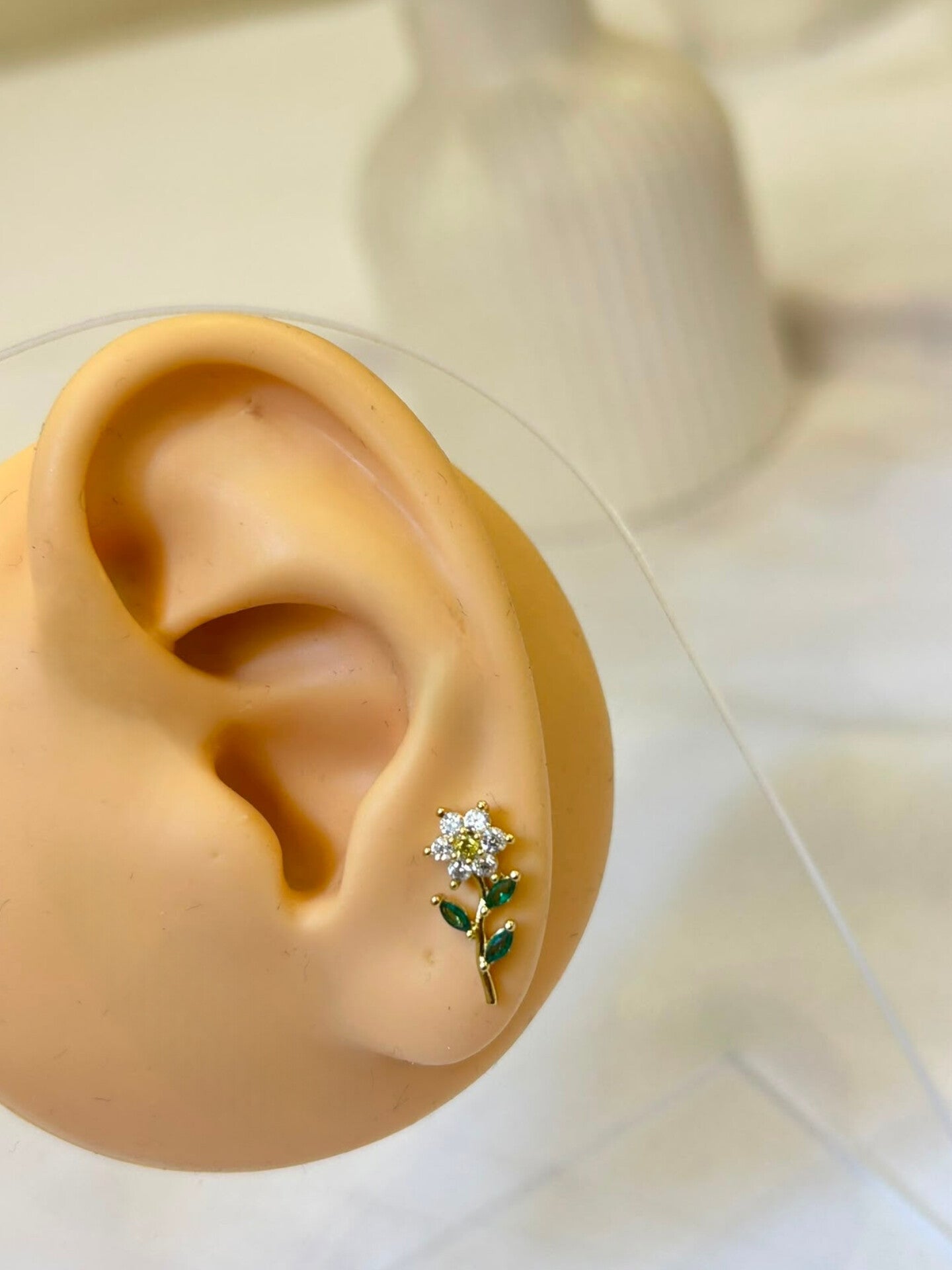 Blooming Crystal Flower Piercing