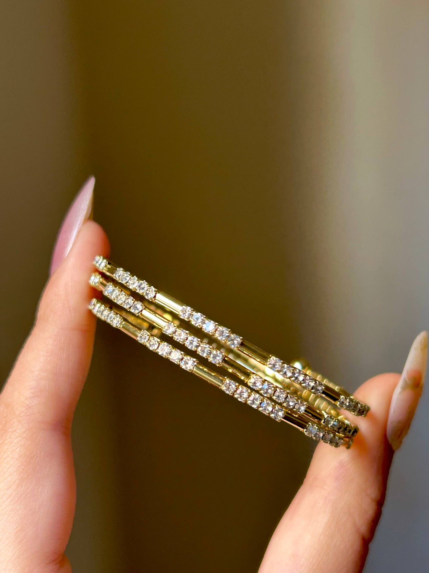 Triple Crystal Glaze Bangle