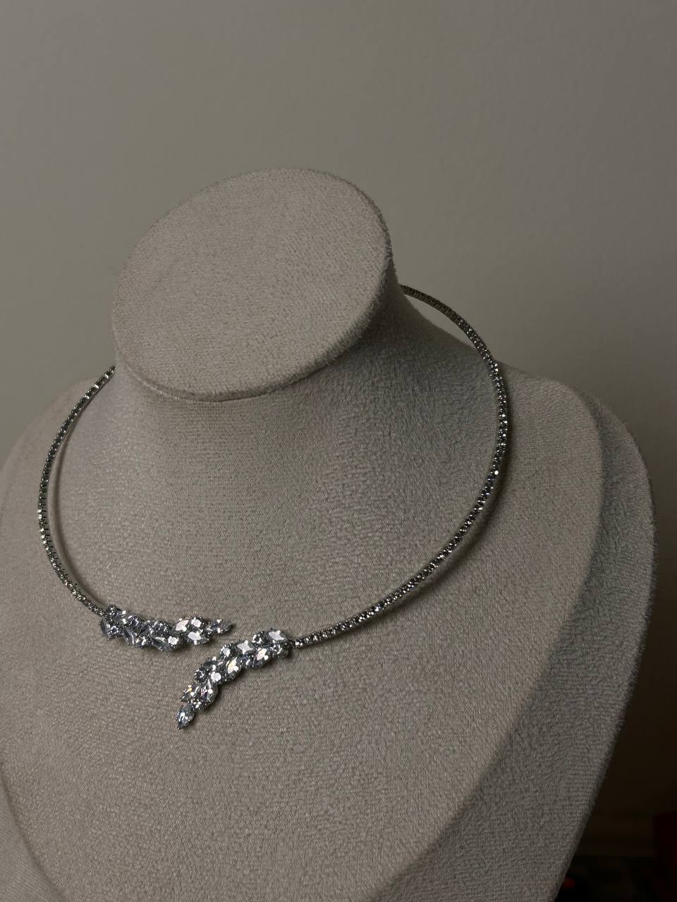 Luminous Crystal Feather Choker